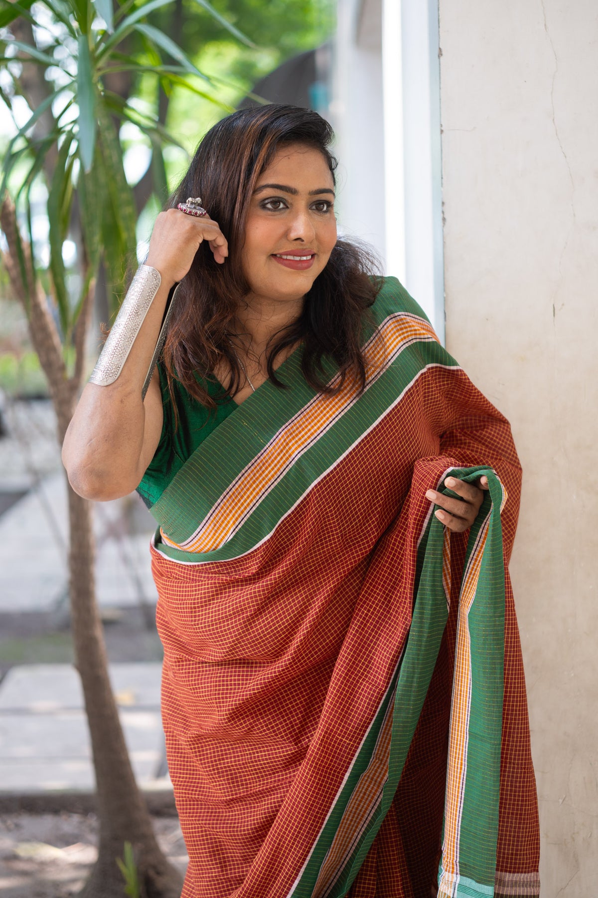 Choco gamcha Saree