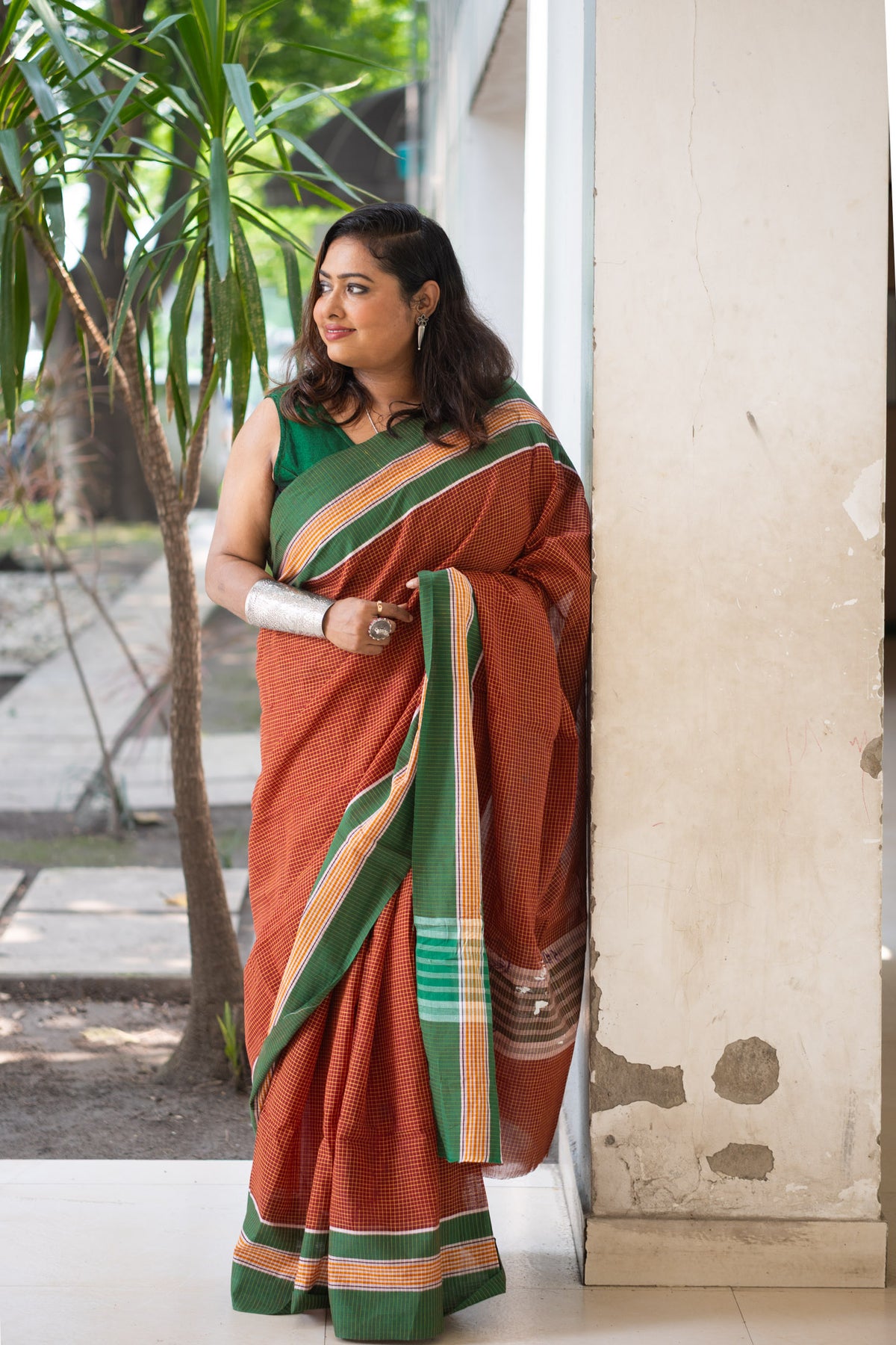 Choco gamcha Saree