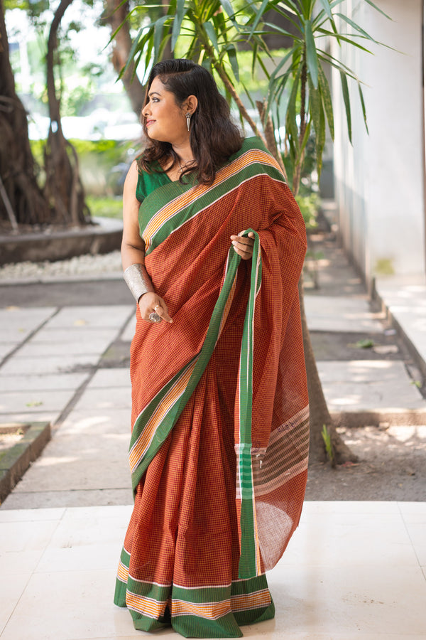 Choco gamcha Saree
