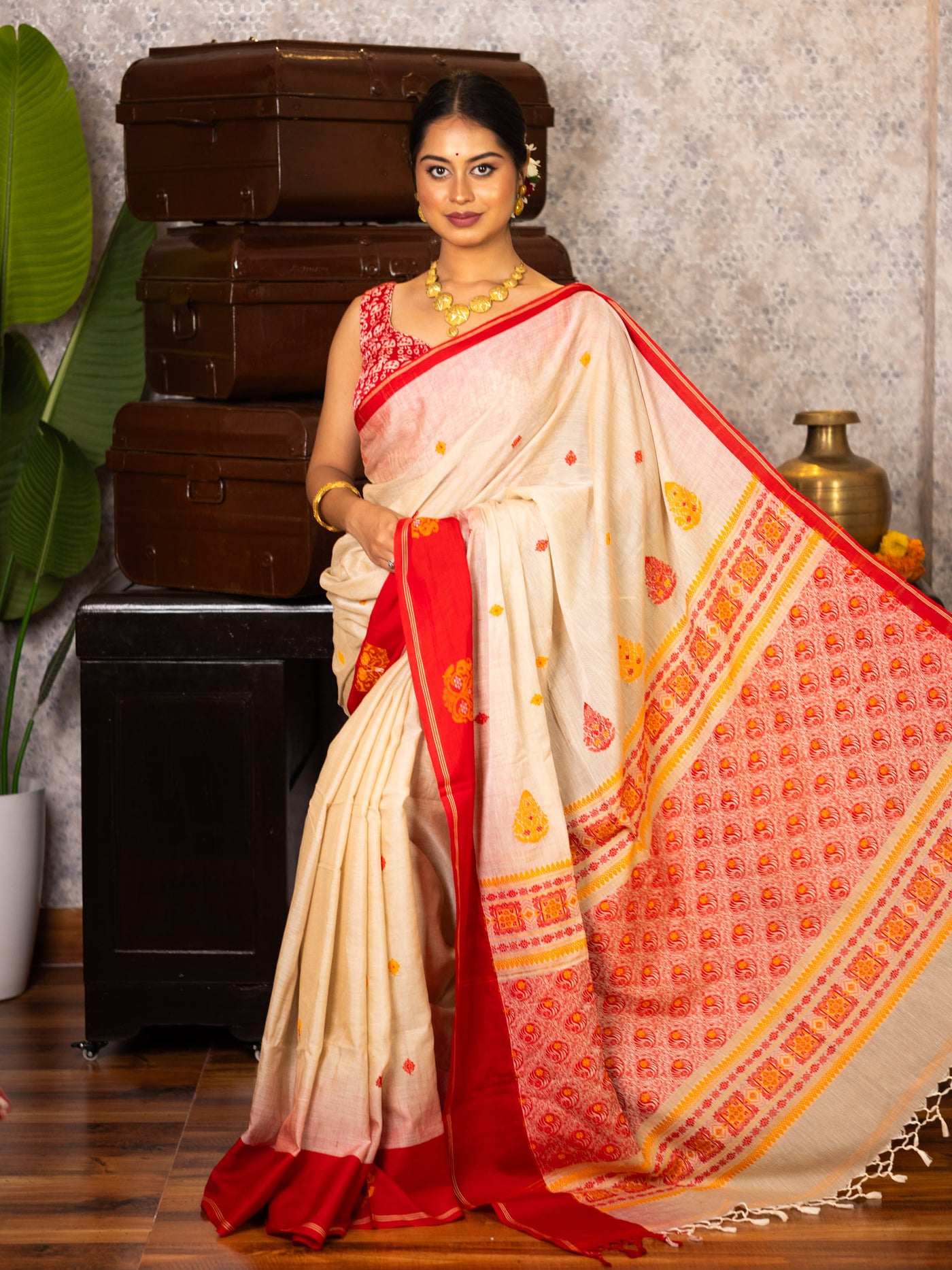 Mohini Tasar – Bengal Handloom Saree - Uttariya