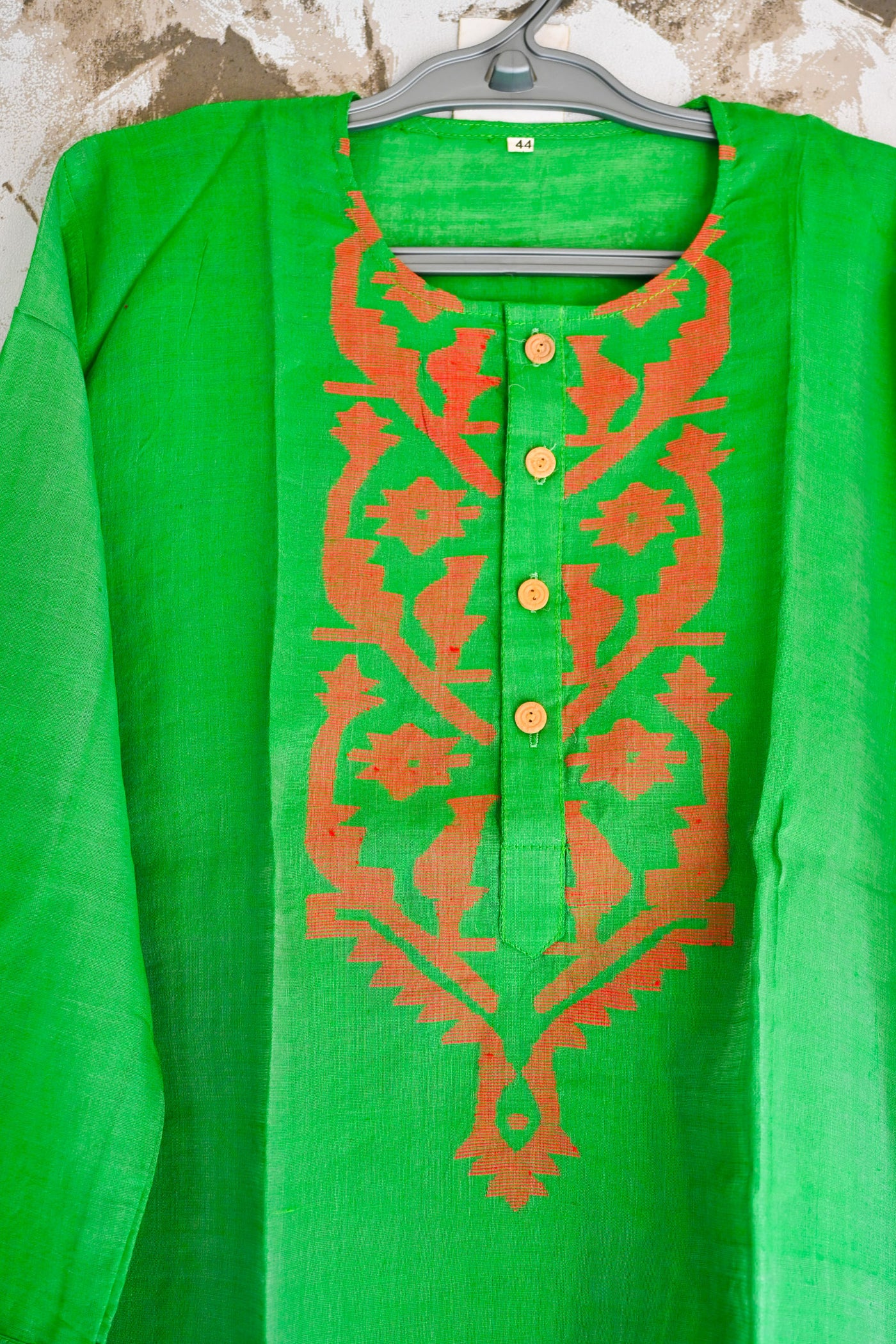 Jamdani long Kurta green - Uttariya