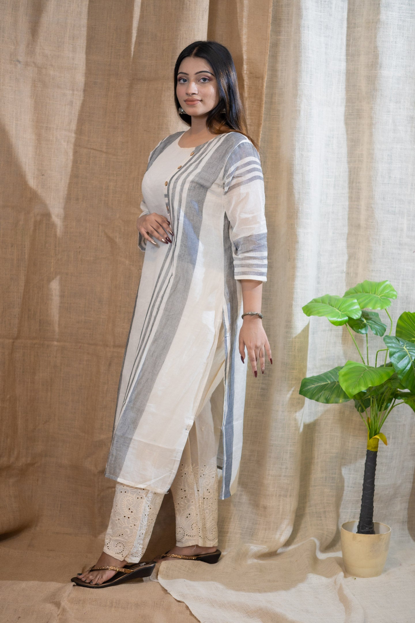 Charm Kurta white