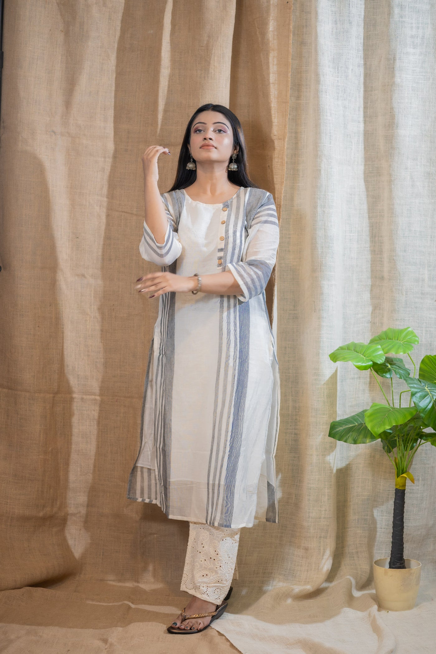 Charm Kurta white