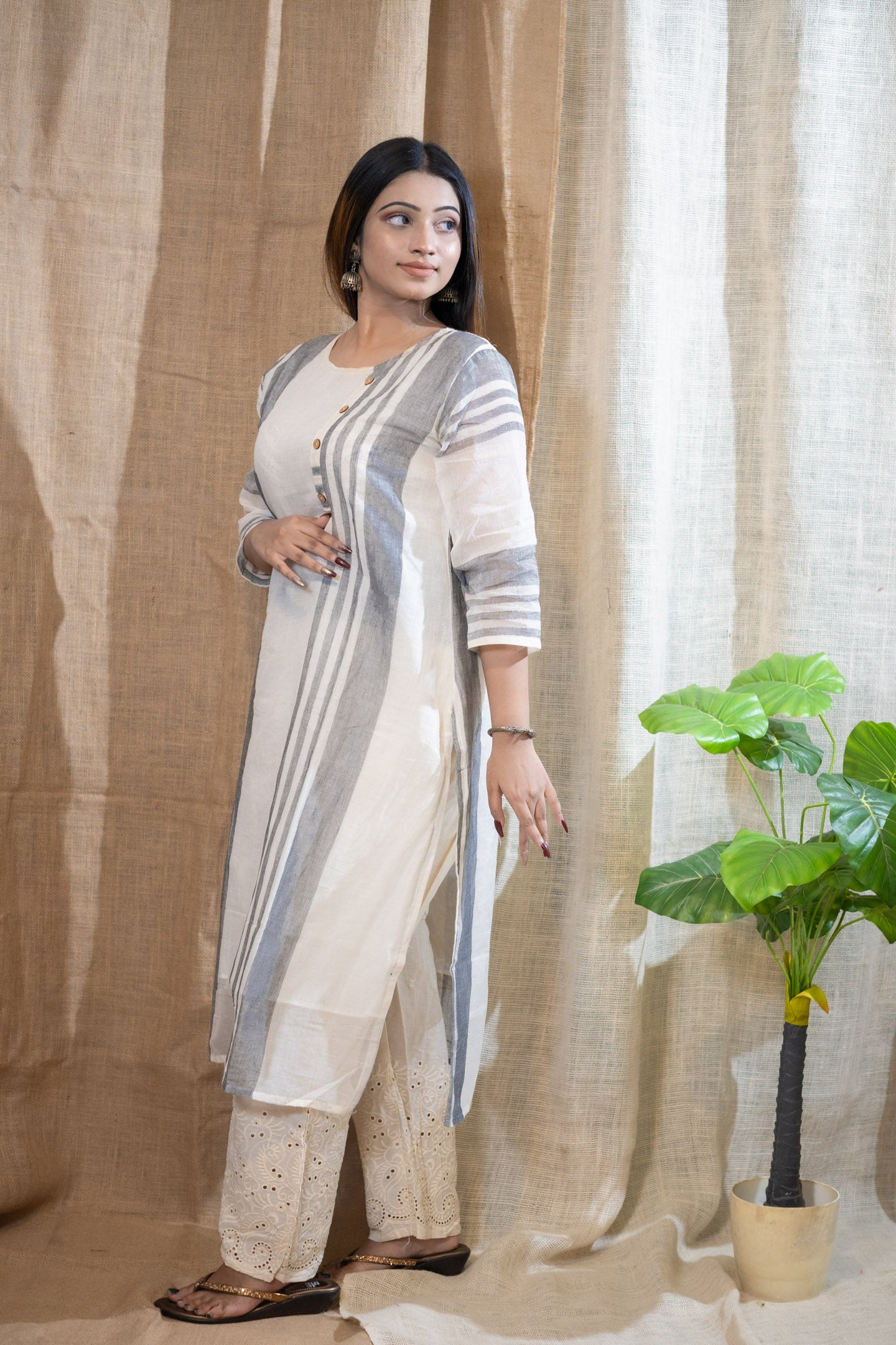 Charm Kurta white