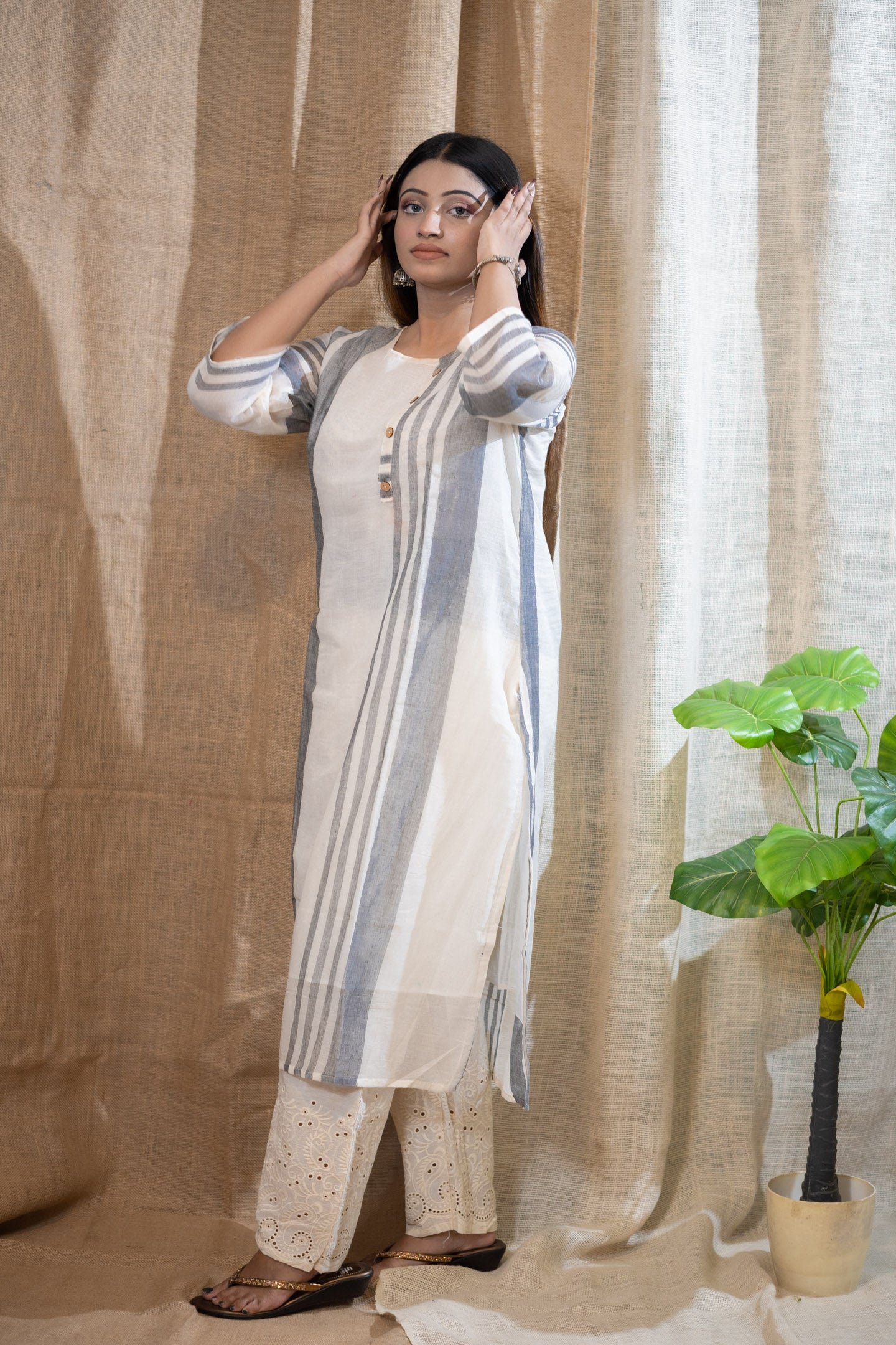 Charm Kurta white