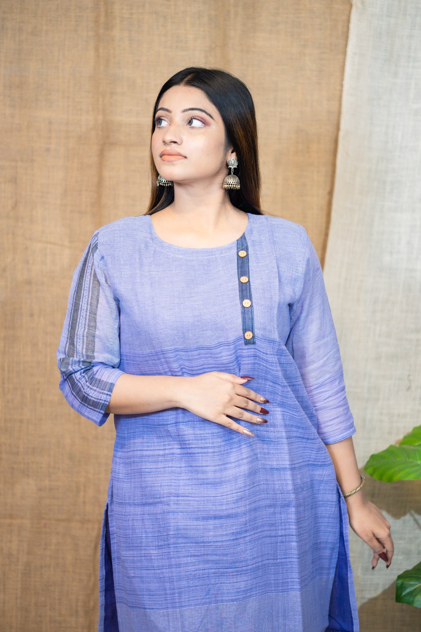 Printed Cotton Saree Blouse - Uttariya
