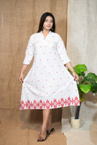 Shankha — Handwoven Jamdani Dress - Uttariya