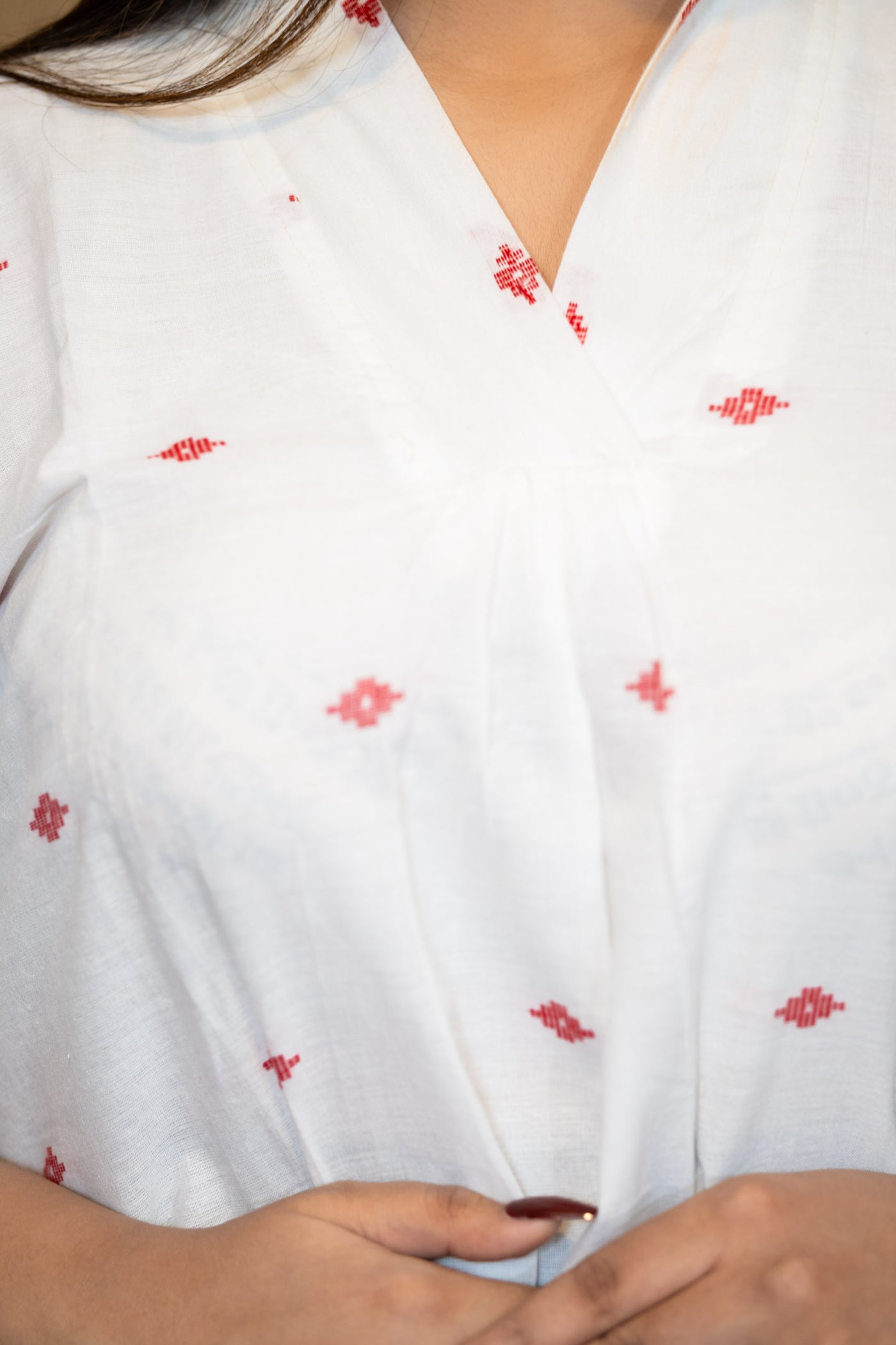 Shankha — Handwoven Jamdani Dress - Uttariya