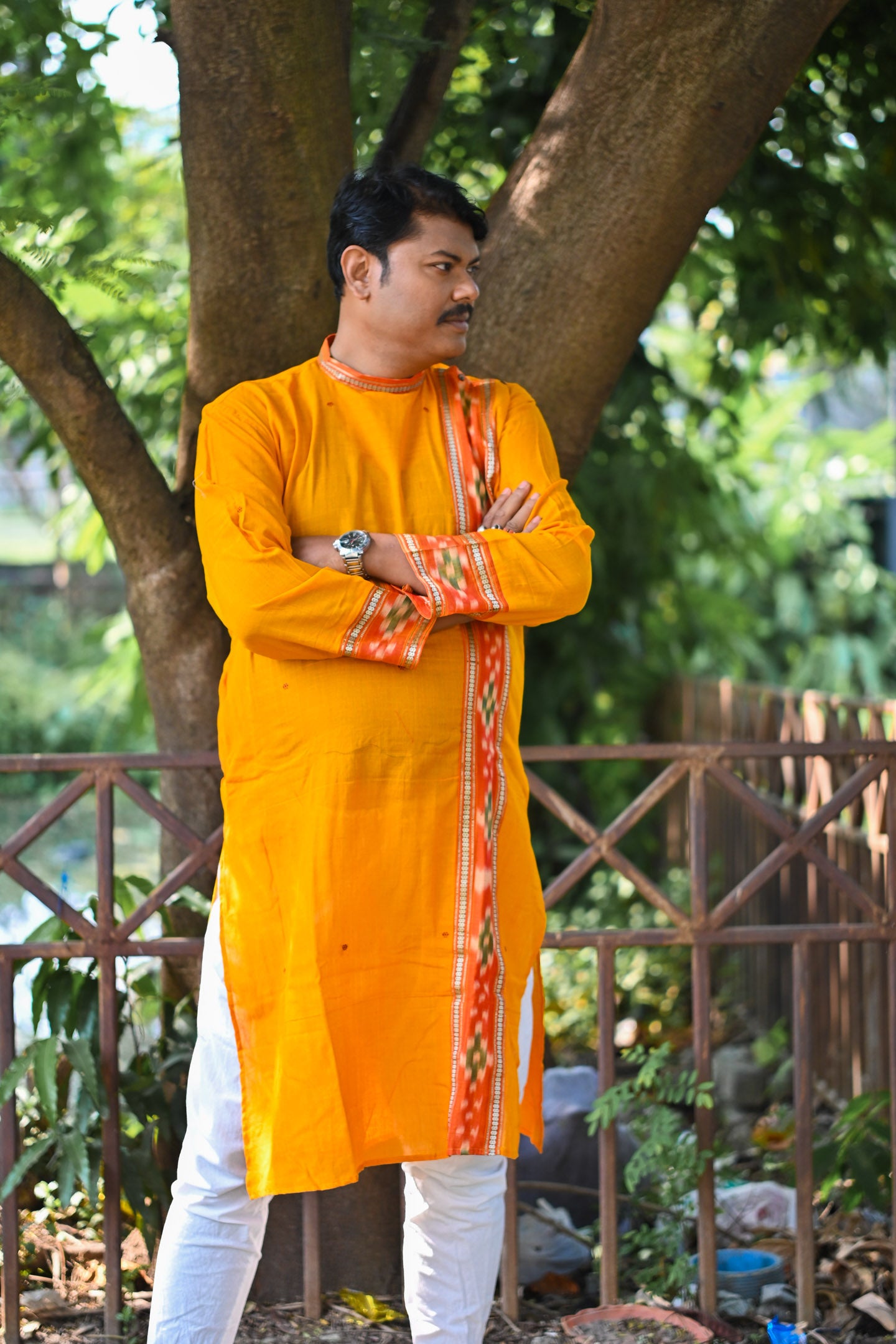 Ikkat long kurta