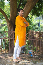 Ikkat long kurta