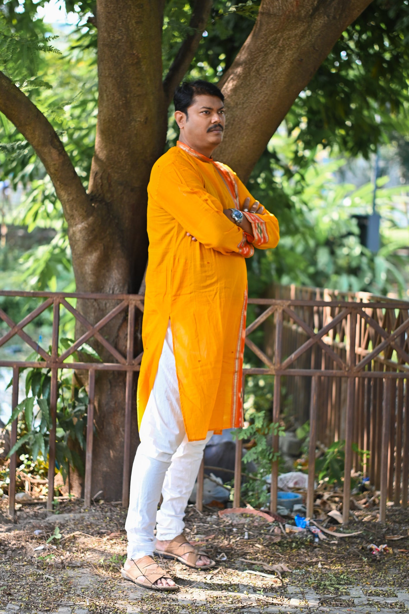 Ikkat long kurta