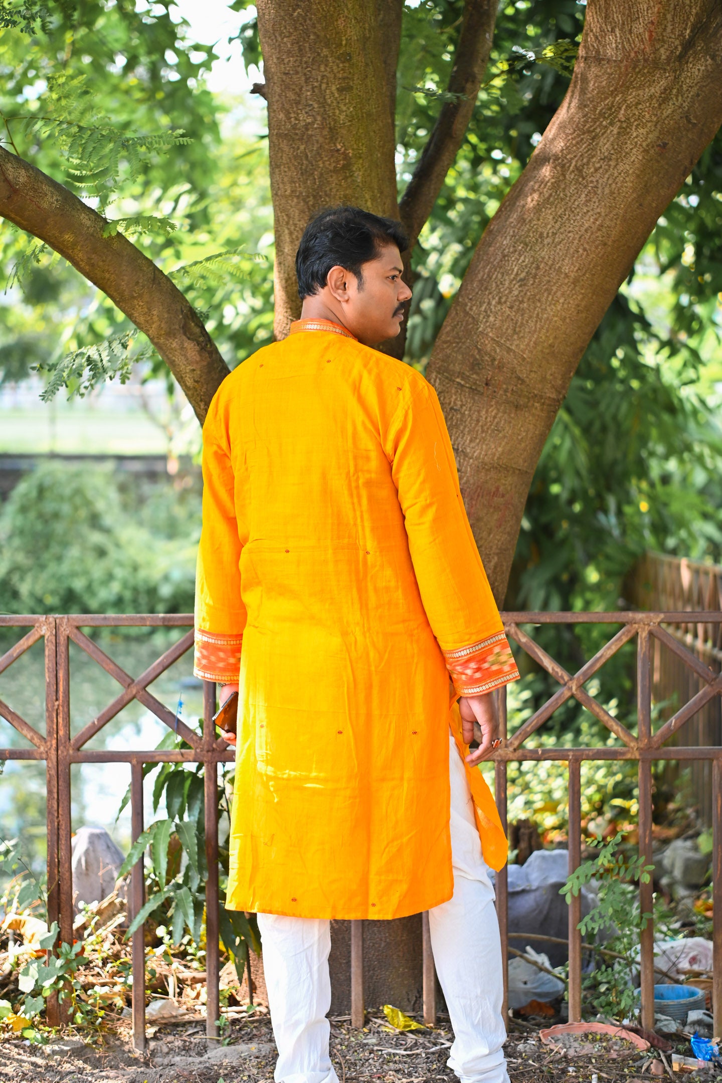 Ikkat long kurta