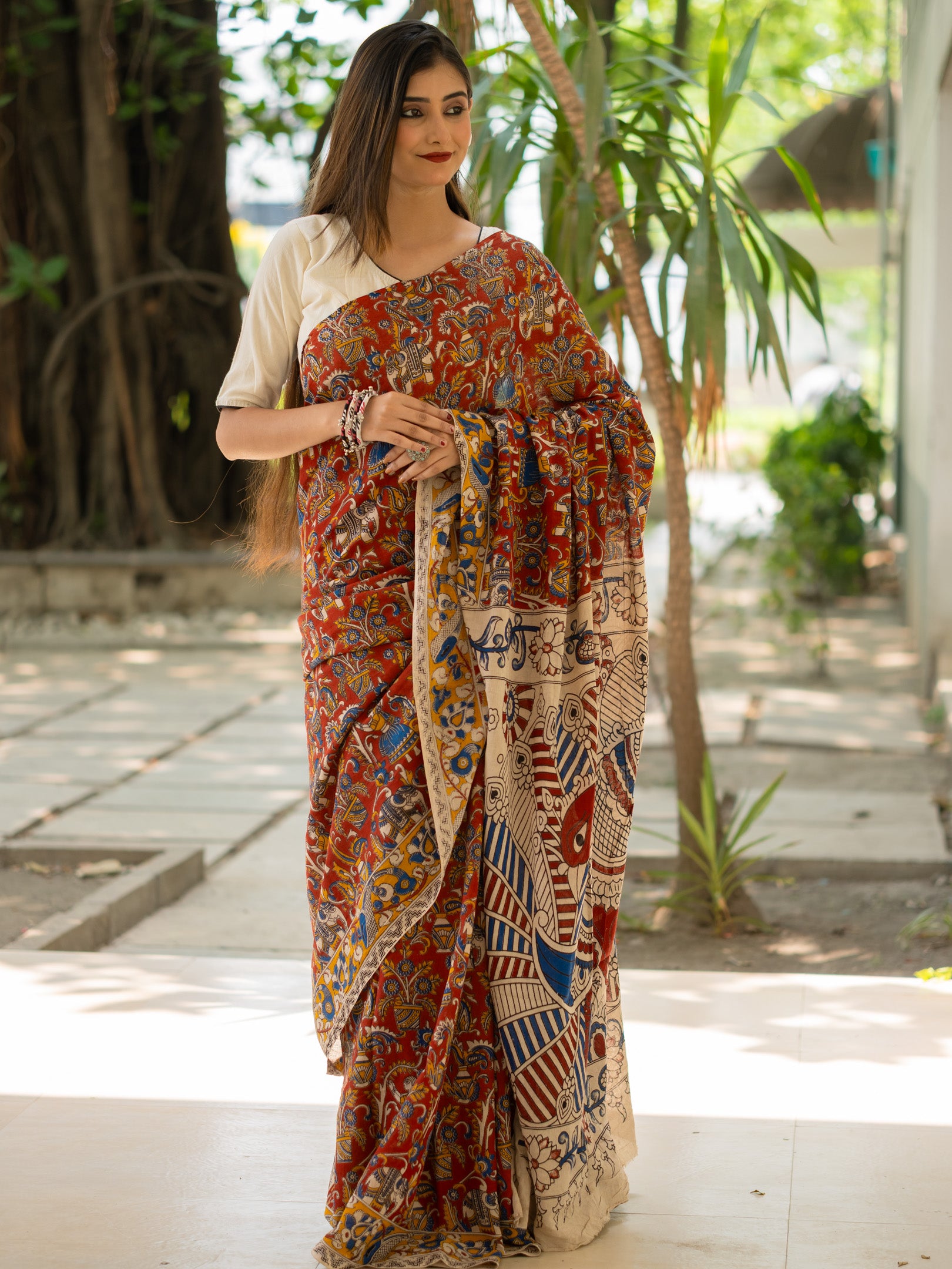 Egypt Kalamkari Saree