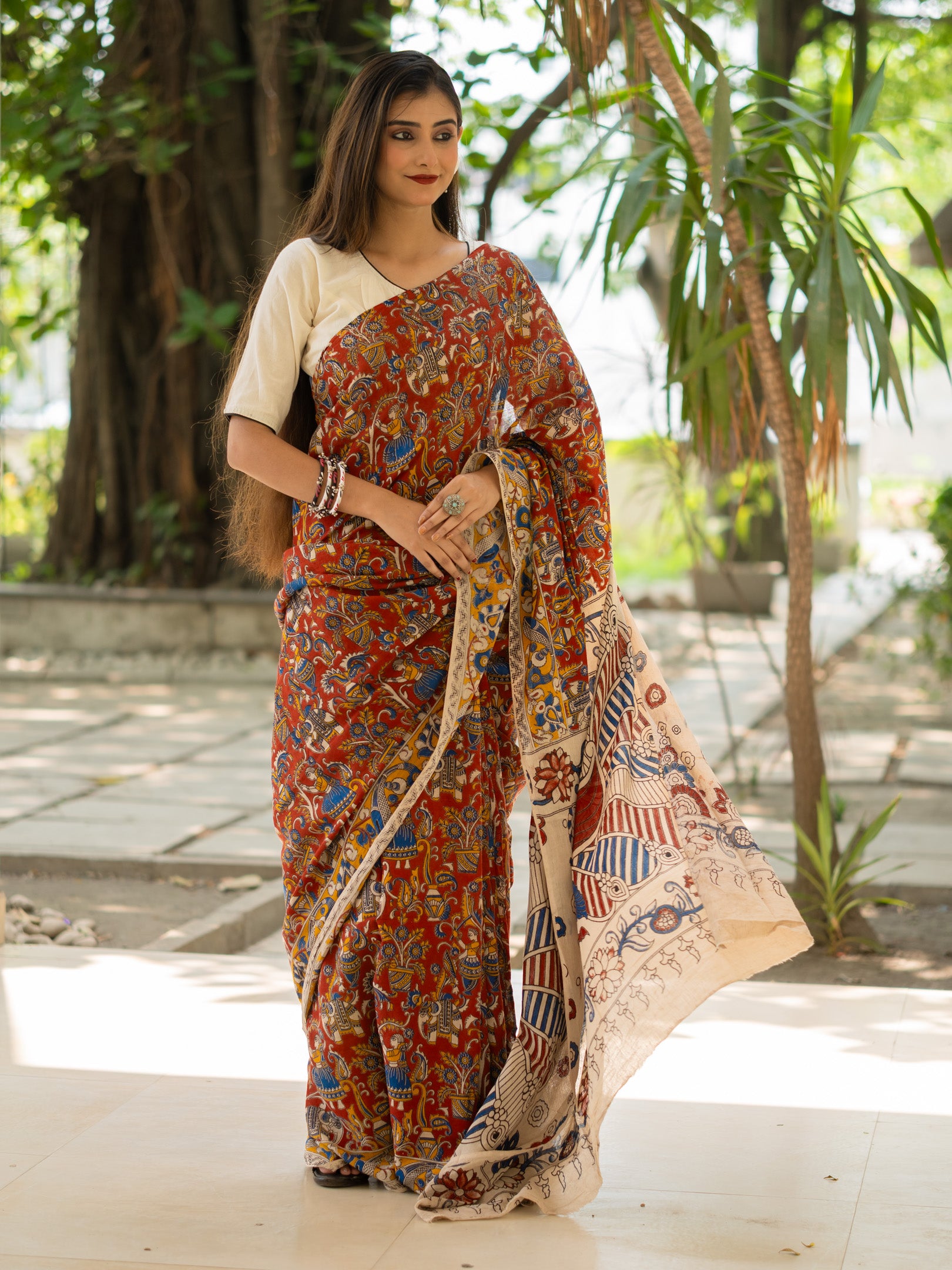 Egypt Kalamkari Saree
