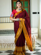 Burn Rose Saree