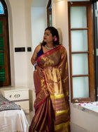 Gold Yellow with Rani Pink Border