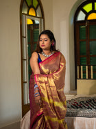 Gold Yellow with Rani Pink Border