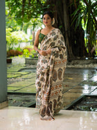 Courtyard Kalamkari Silk Sare