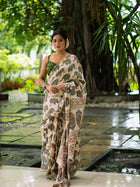 Courtyard Kalamkari Silk Sare