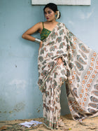 Courtyard Kalamkari Silk Sare