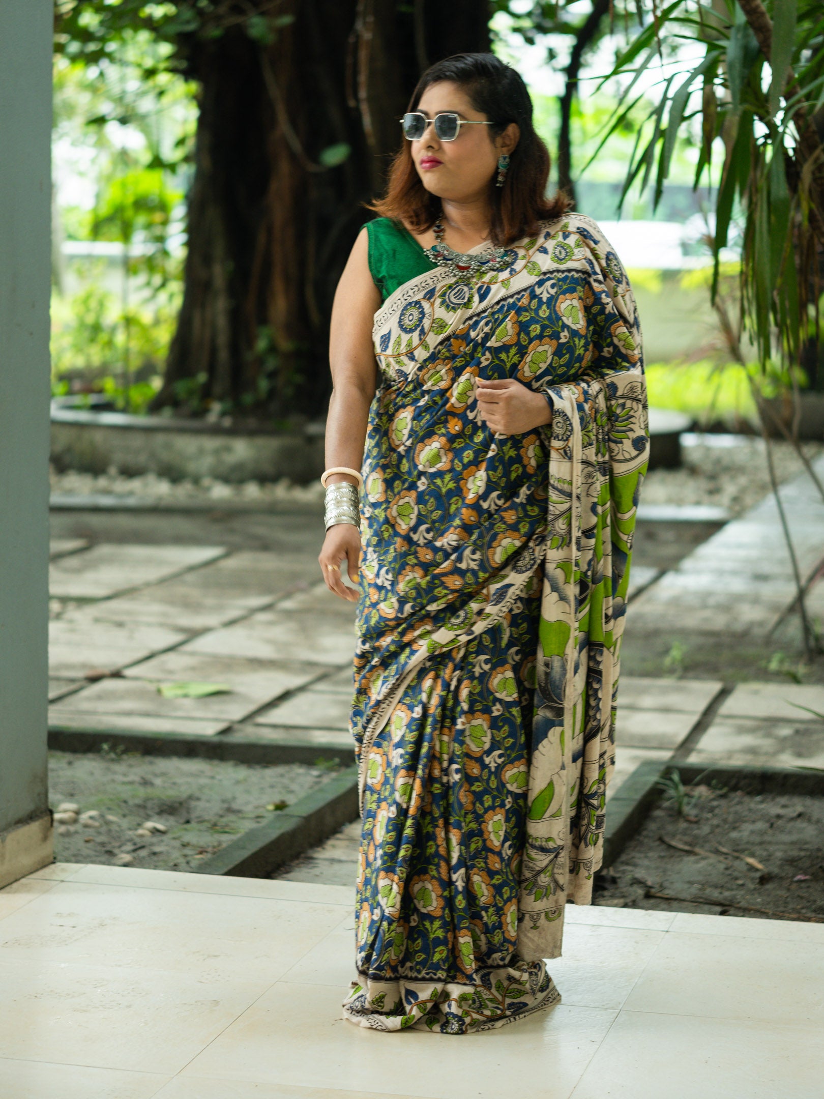 Makshi Kalamkari Cotton Saree