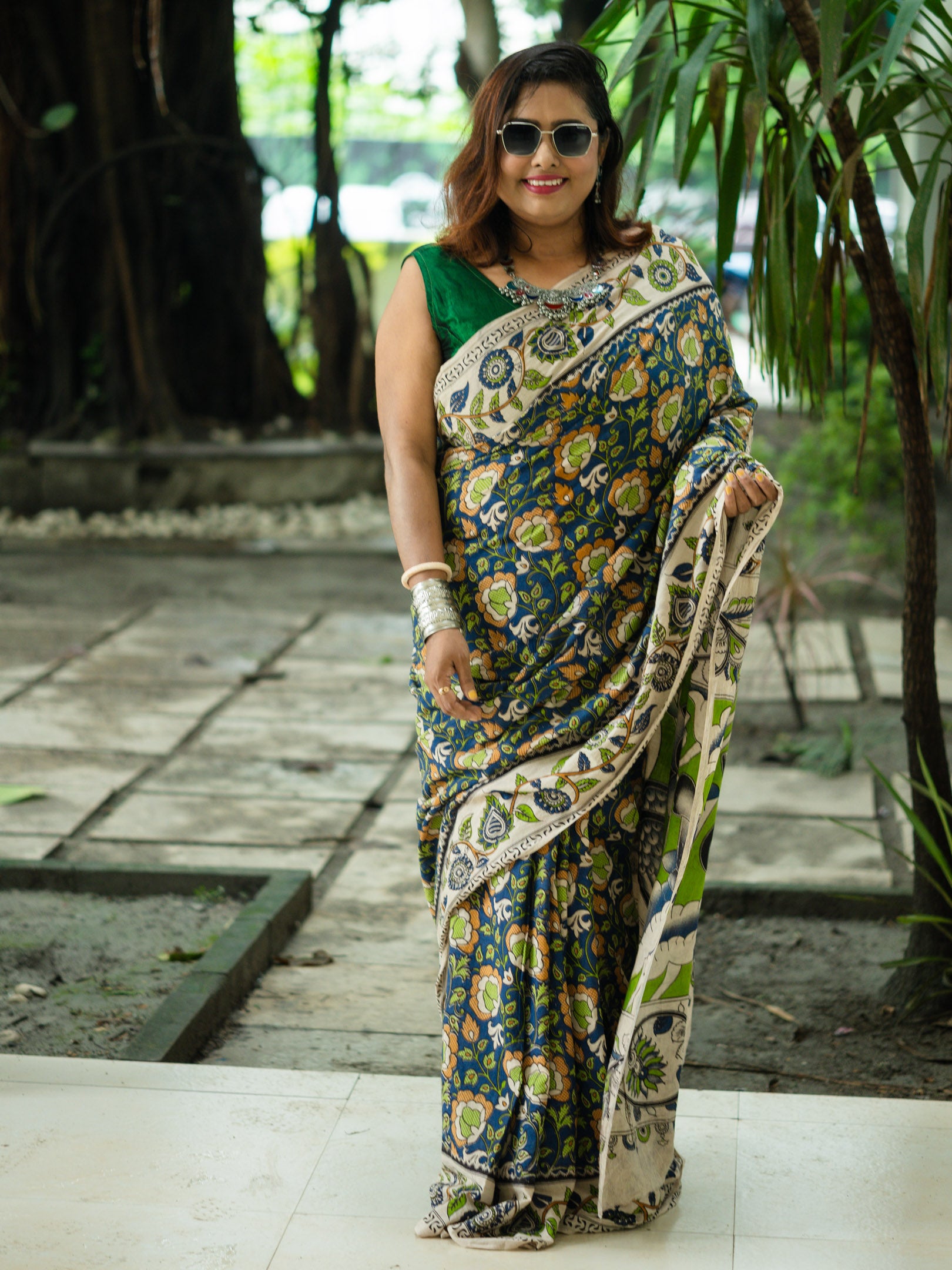 Makshi Kalamkari Cotton Saree