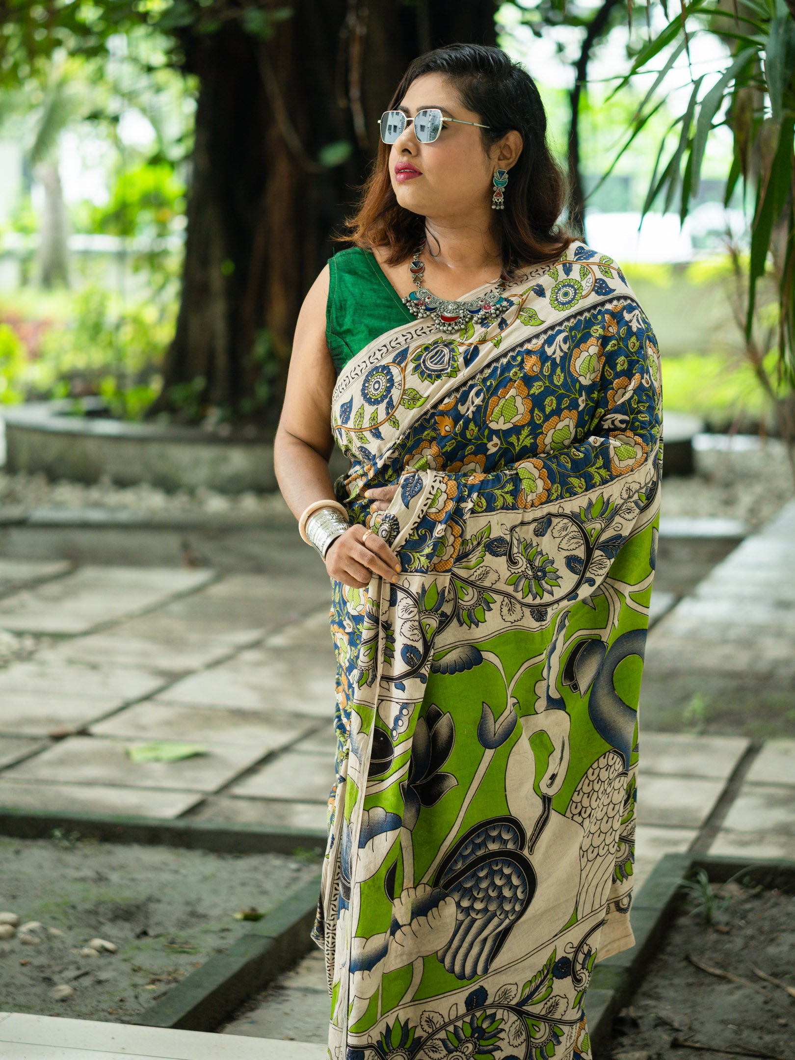Makshi Kalamkari Cotton Saree