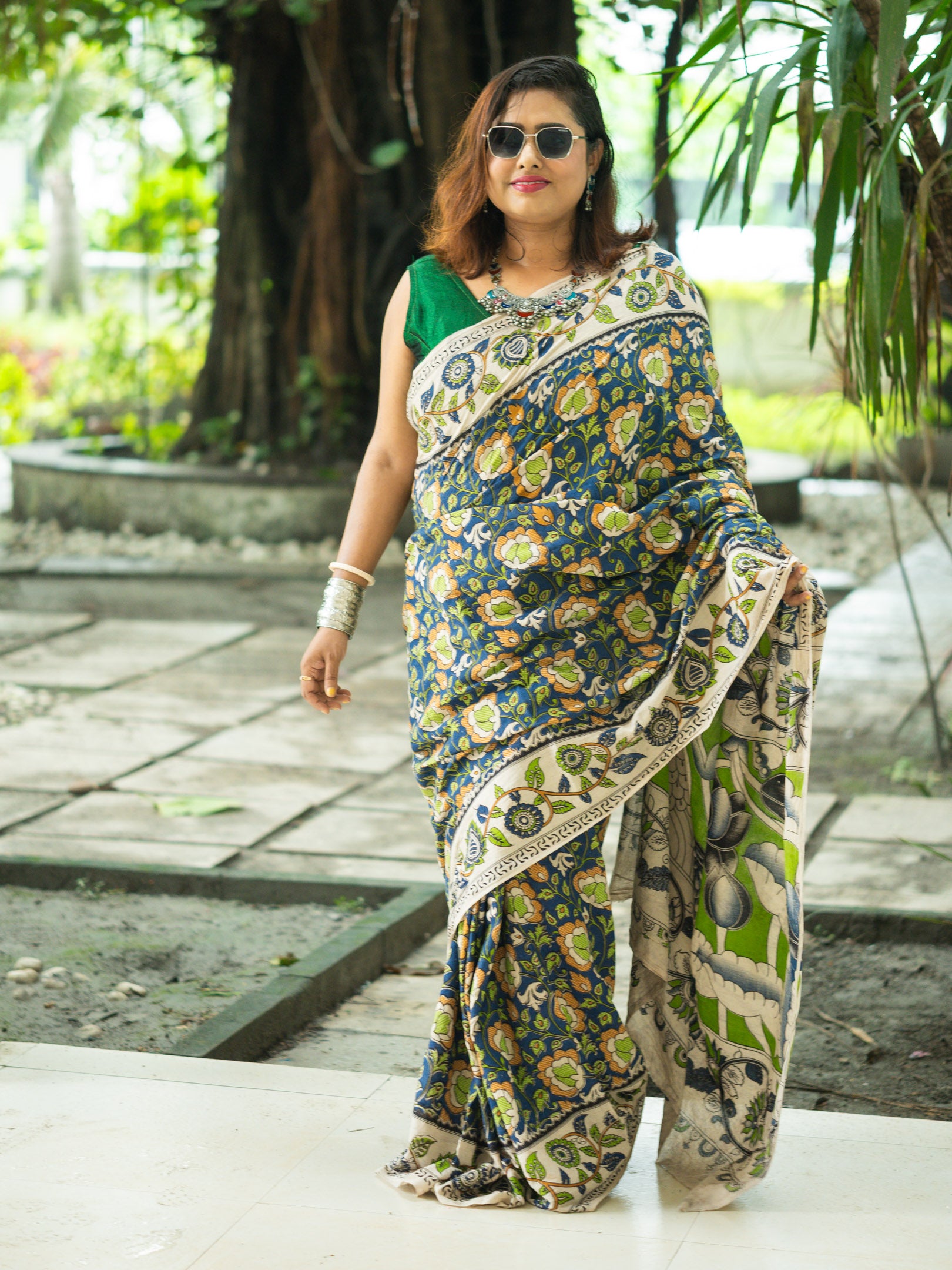 Makshi Kalamkari Cotton Saree