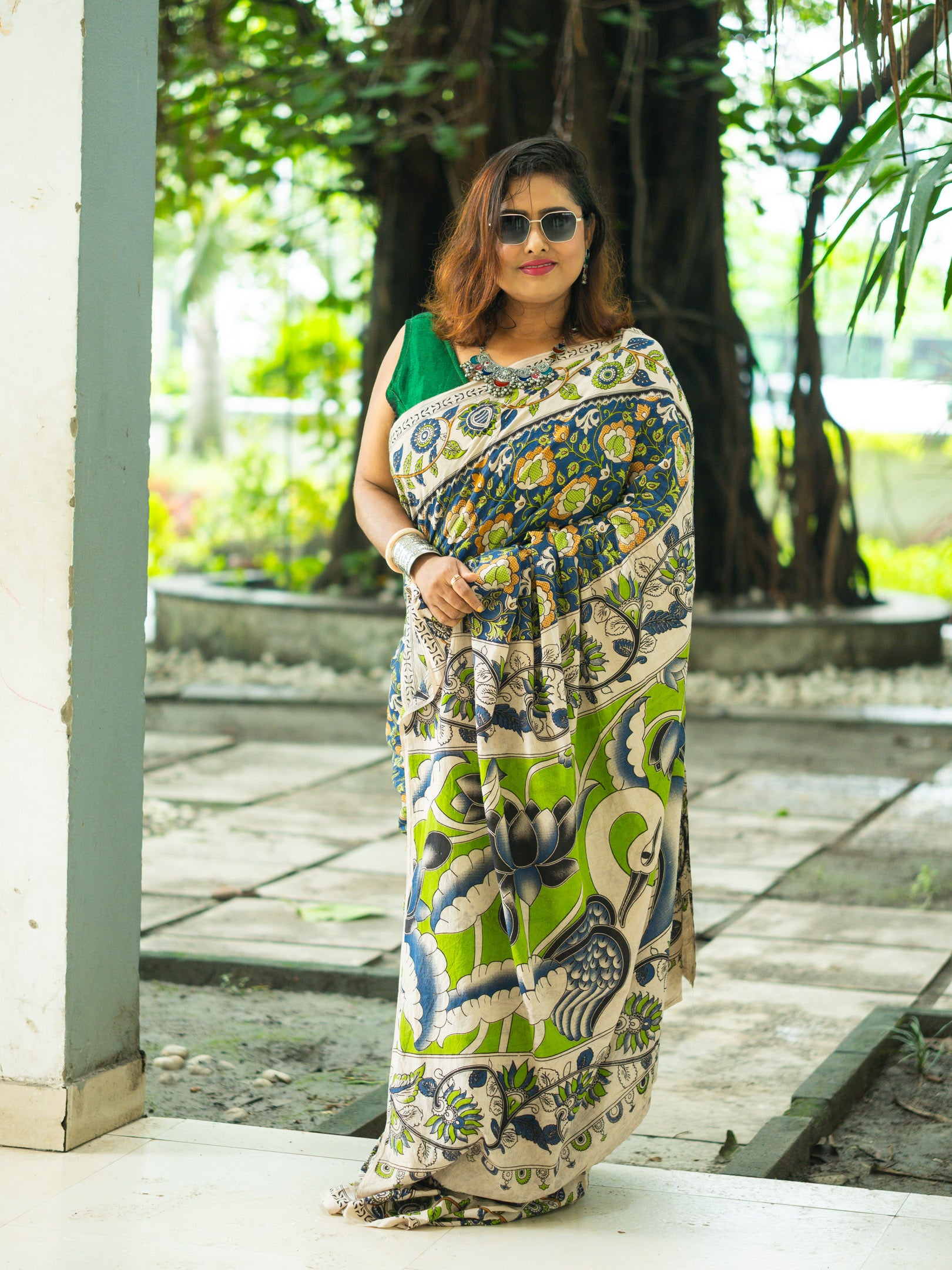 Makshi Kalamkari Cotton Saree
