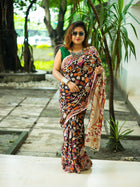 Kavitha Kalamkari Cotton Saree - Uttariya