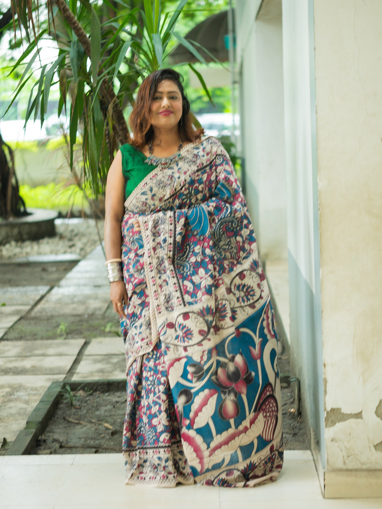 Nakhita Kalamkari Cotton Saree