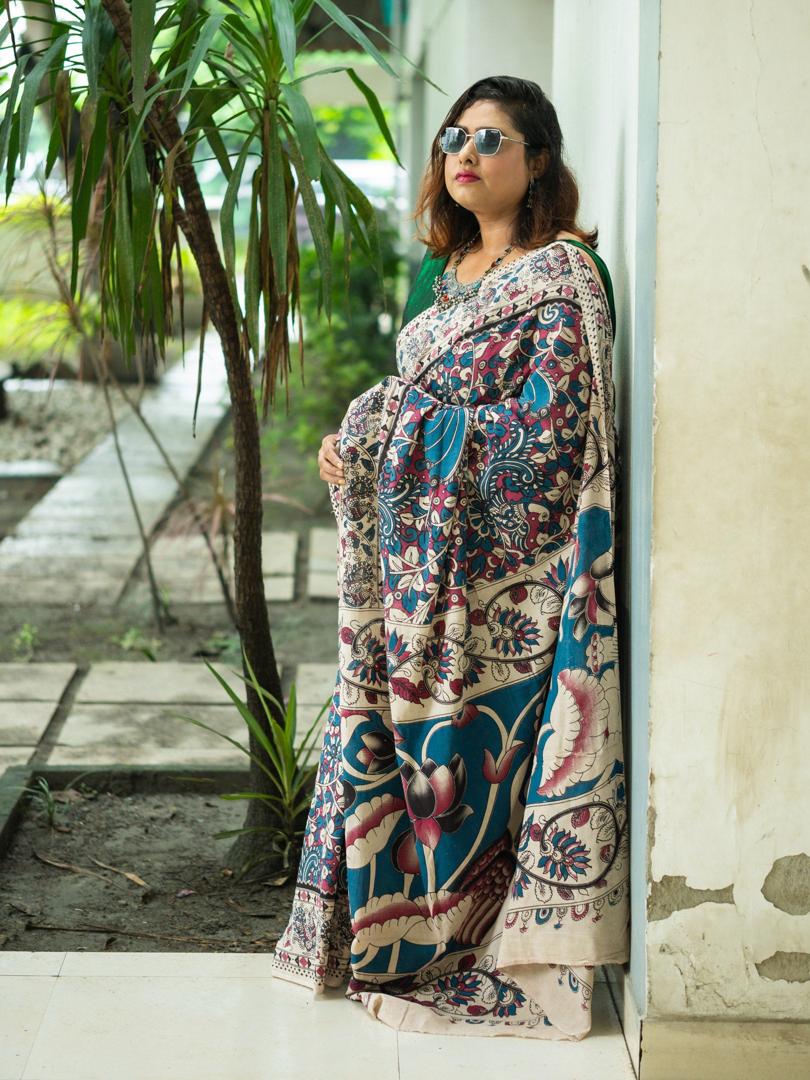 Nakhita Kalamkari Cotton Saree