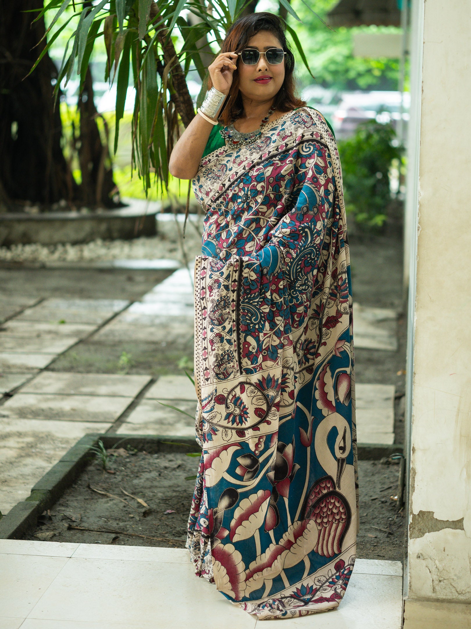 Nakhita Kalamkari Cotton Saree