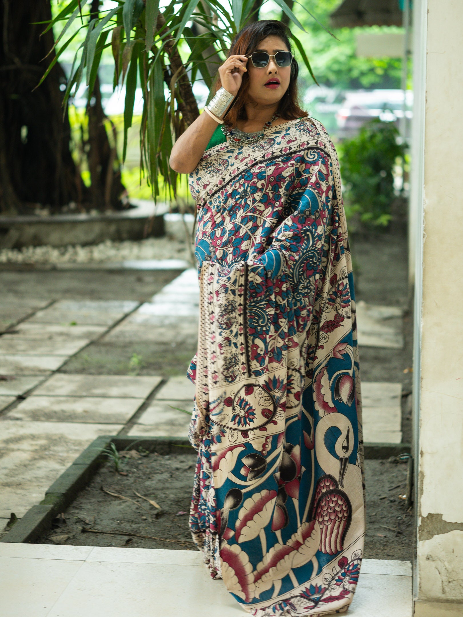 Nakhita Kalamkari Cotton Saree