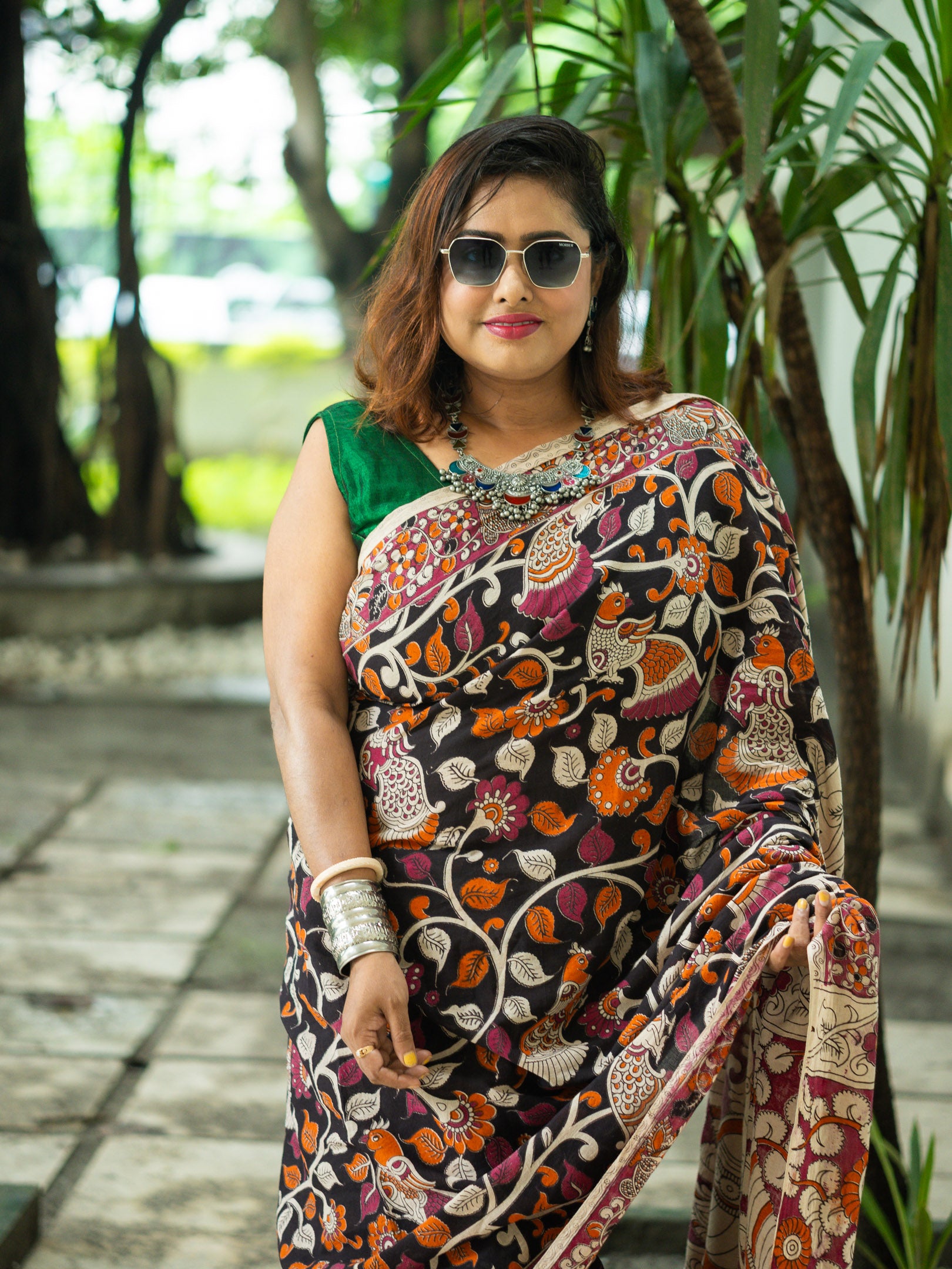 Kavitha Kalamkari Cotton Saree