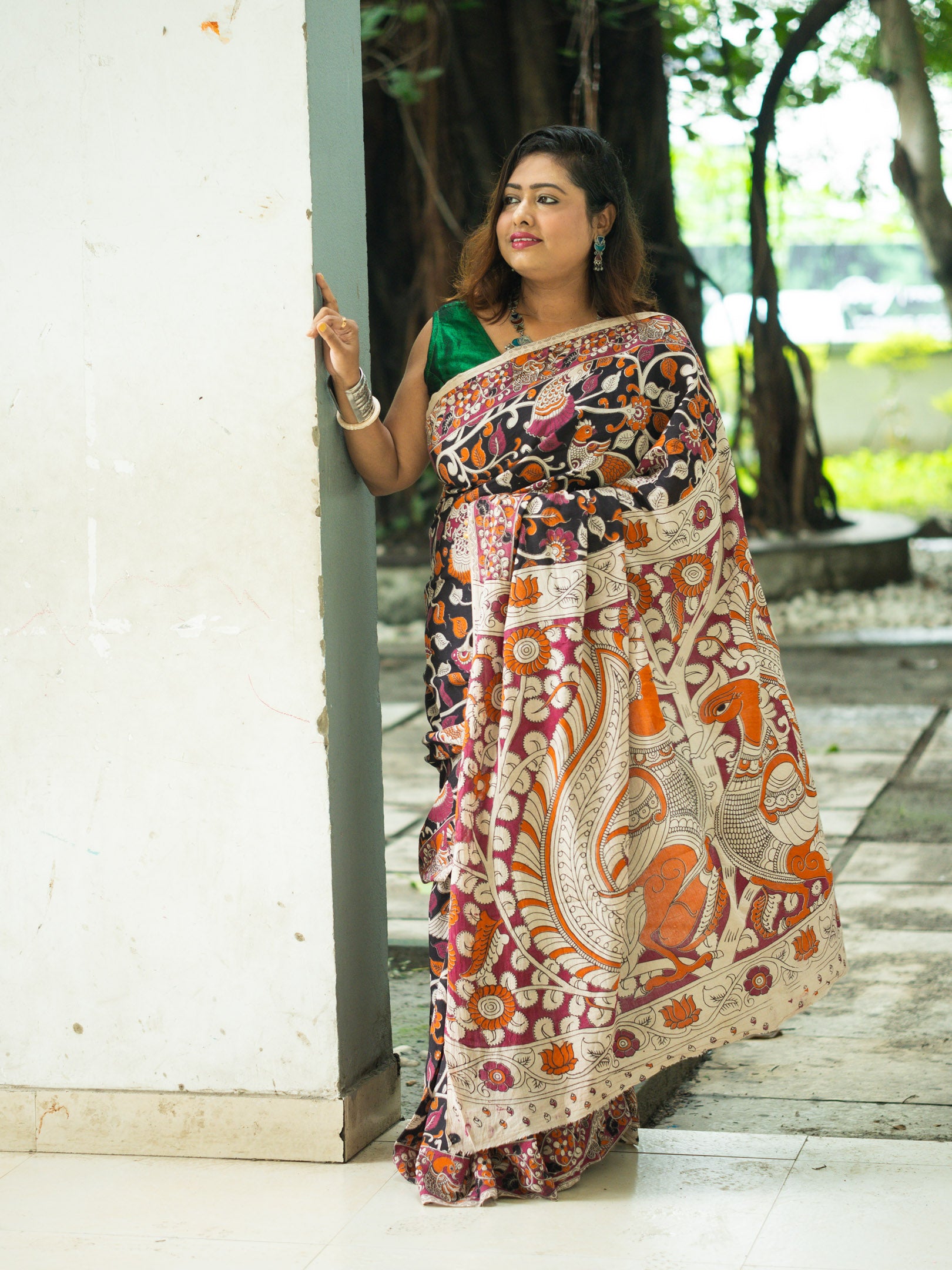 Kavitha Kalamkari Cotton Saree
