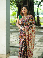Kavitha Kalamkari Cotton Saree - Uttariya