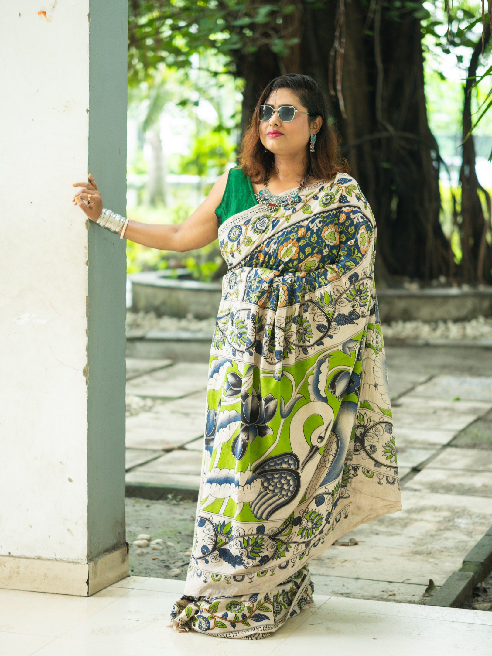 Makshi Kalamkari Cotton Saree