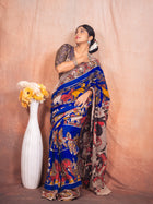 Aviary Kalamkari Cotton Saree