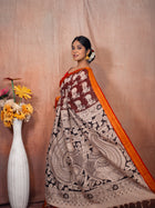 Heritage Drapes Silk Saree - Uttariya