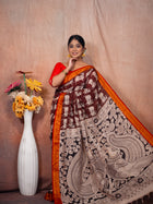 Heritage Drapes Silk Saree - Uttariya