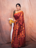 Chocolate Handloom Silk Saree