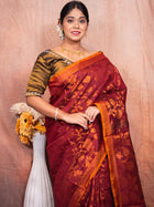Chocolate Handloom Silk Saree