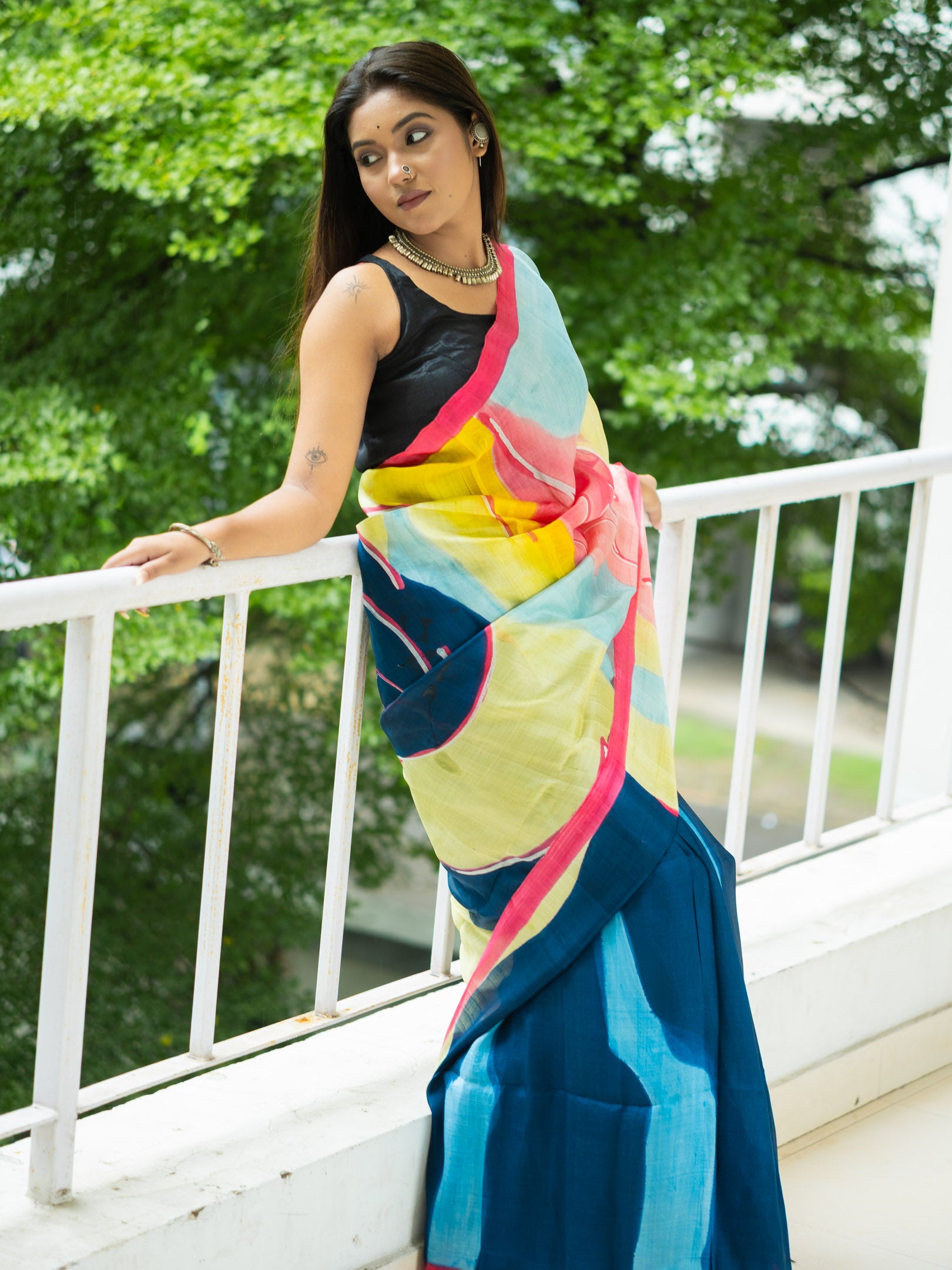 Varuni hand painted silk Saree