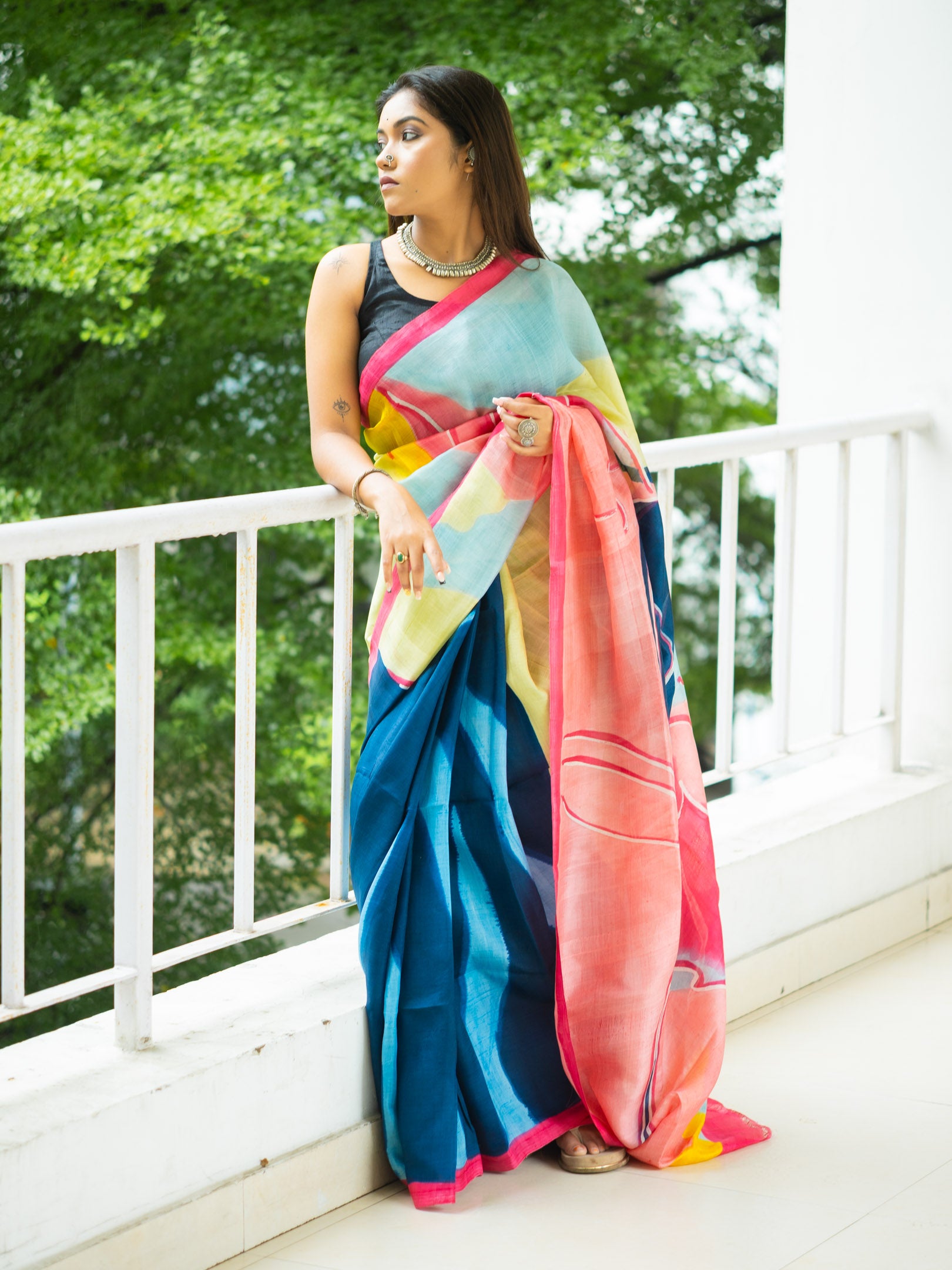 Varuni hand painted silk Saree