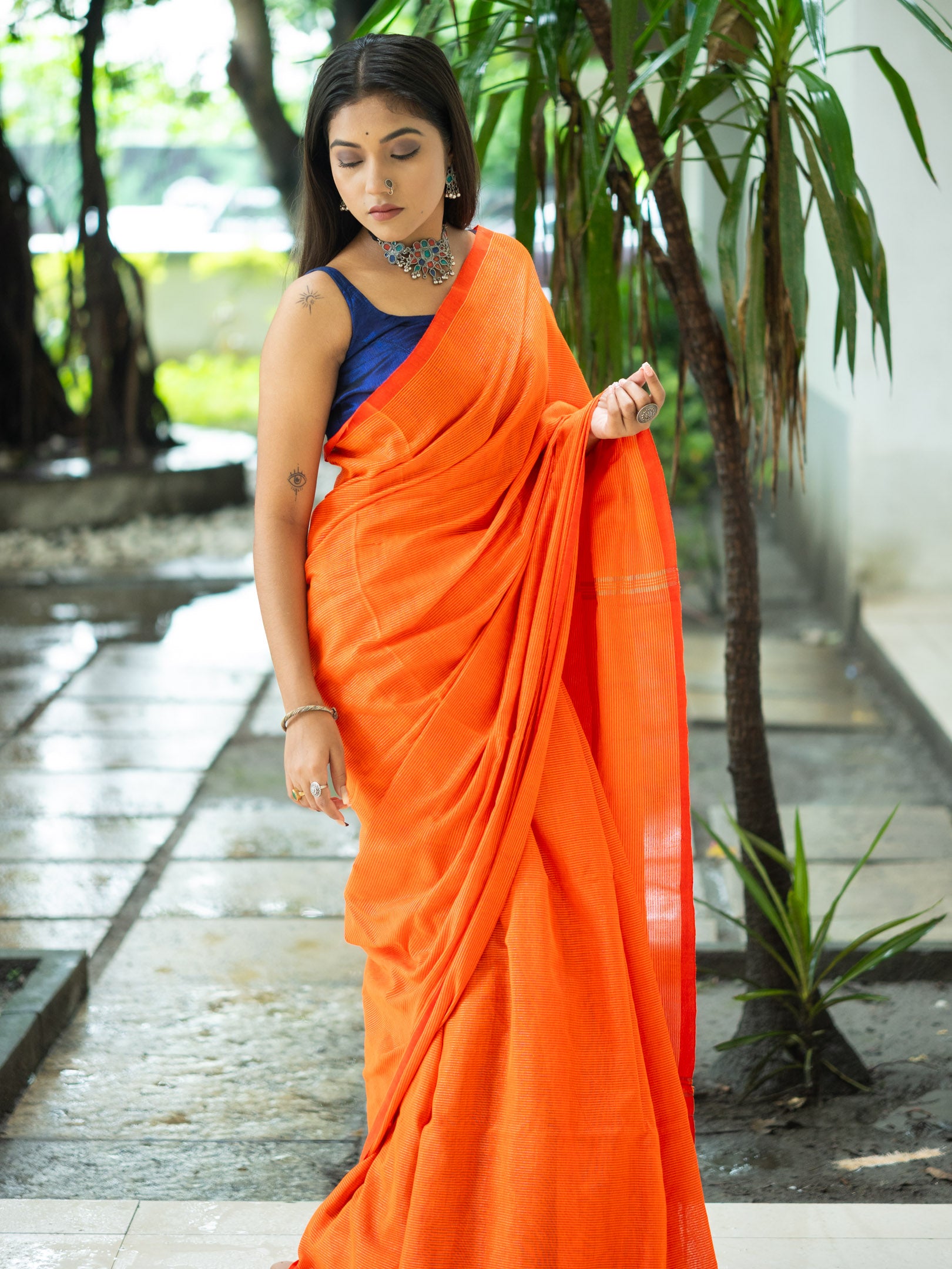 Saffron Saree