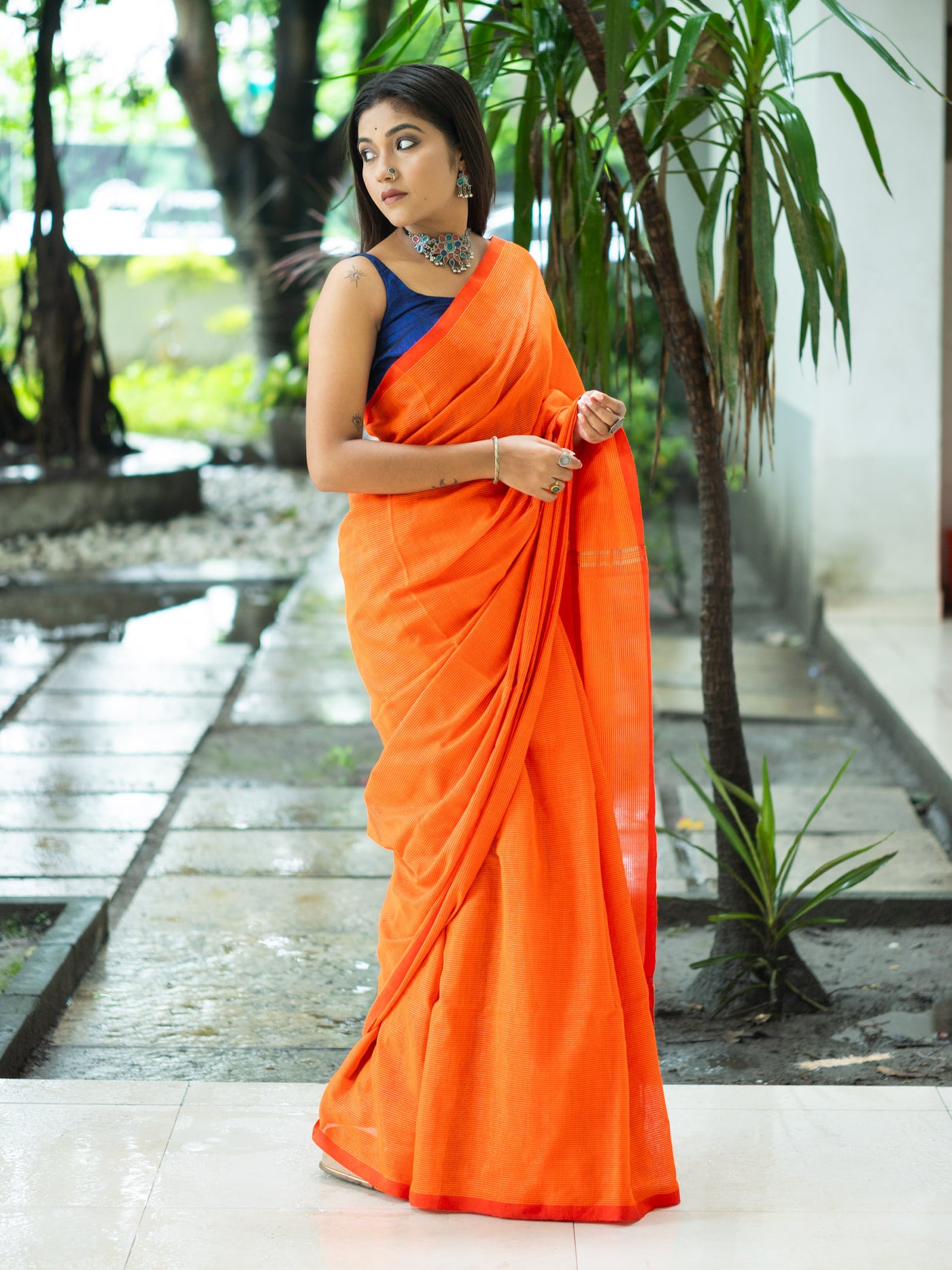 Saffron Saree