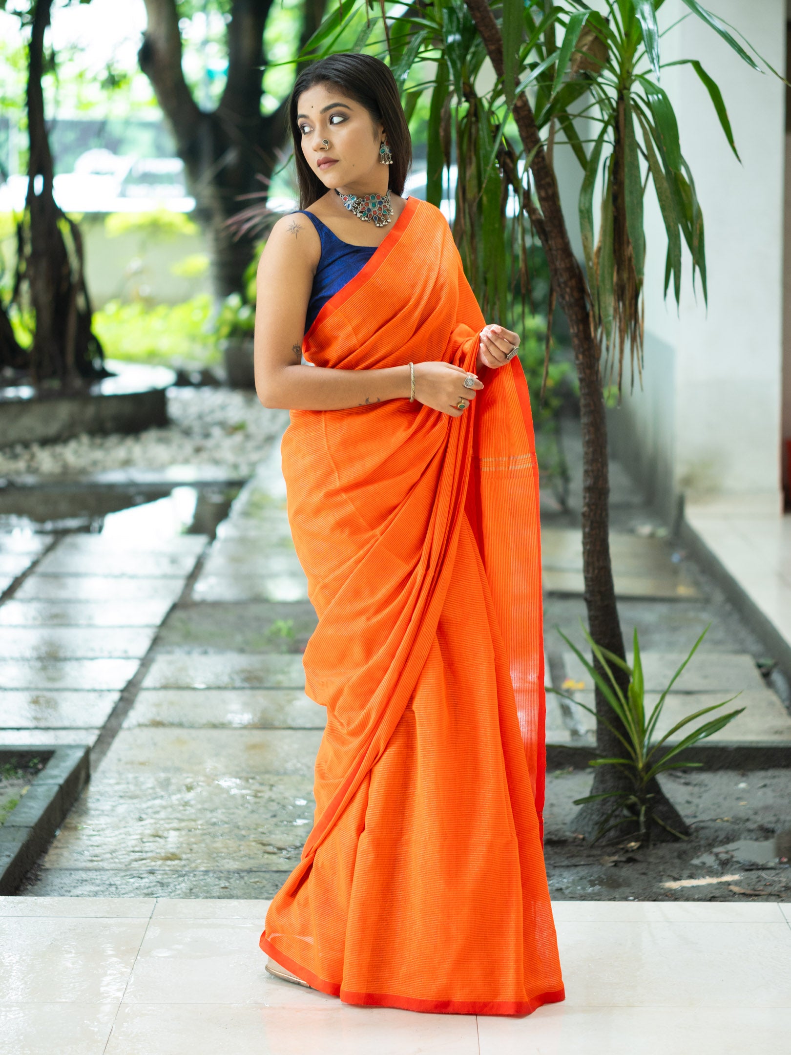 Saffron Saree