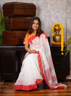 Aparajita – Red & White Bengal Cotton Saree