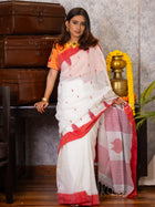 Aparajita – Red & White Bengal Cotton Saree